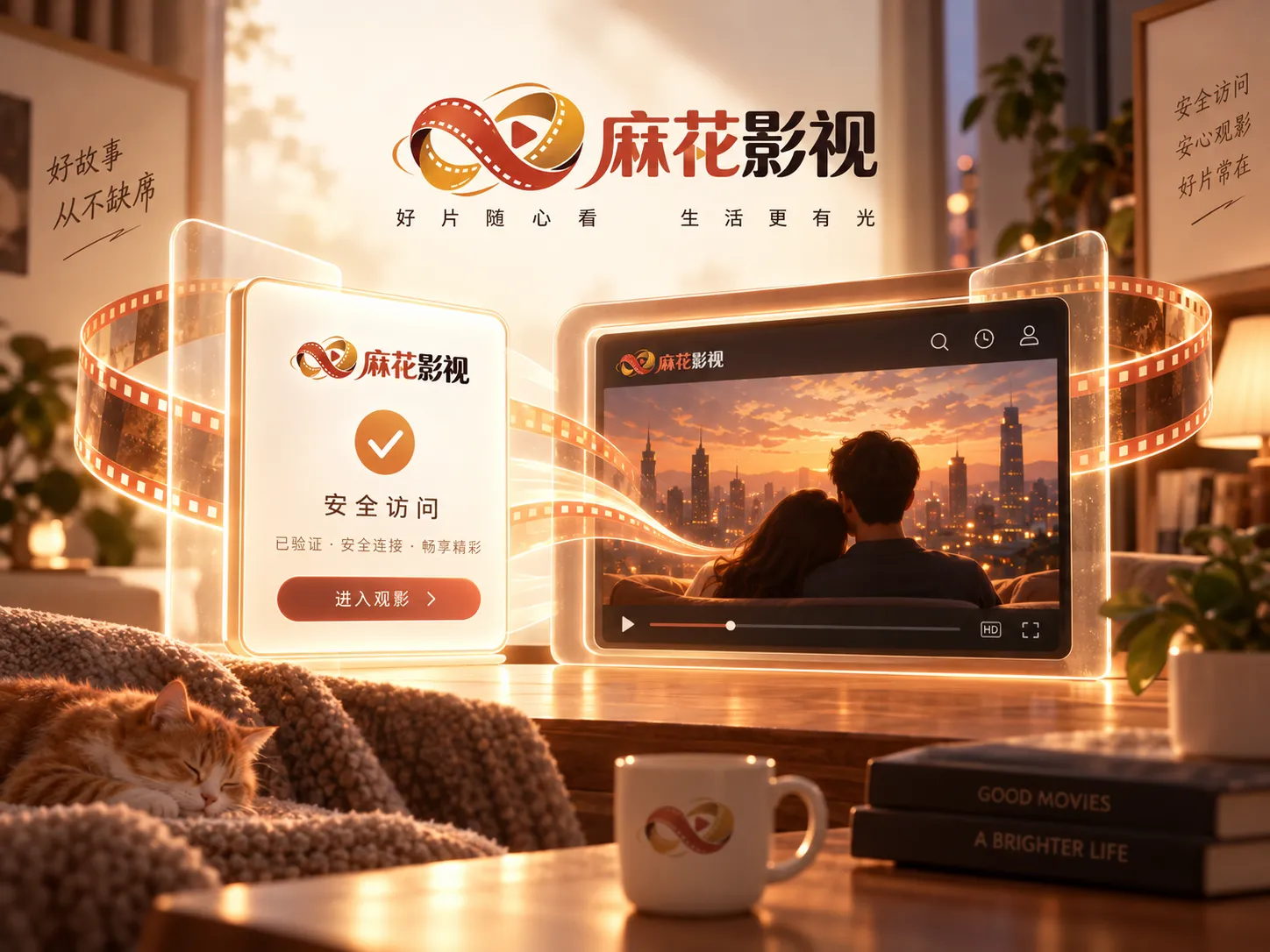 网络观看安全主题视觉